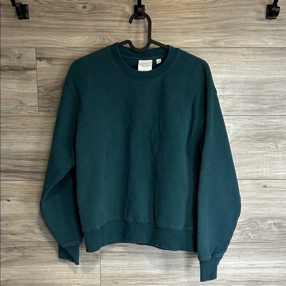 Aritzia women’s Teal Crewneck Sweater